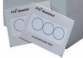 Карта FTA Gene Card, цельная кровь, растительный гомогенизат, хранение до 2х лет, до 225/30 мкл, 3 места